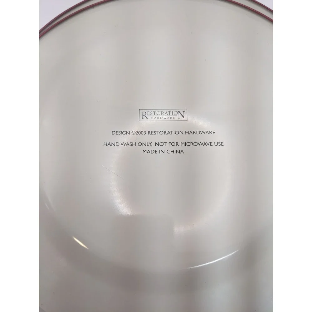 Restoration‎ Hardware 2 Collectible Christmas Charger Plates Winter Sleigh 2003